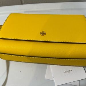 Tory Burch yellow hand bag - never used